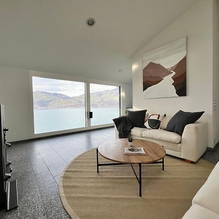 Wohnung Mit Grossartiger Seesicht Und Balkon Spiez Exterior photo